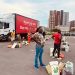 monthy food hamper distribution