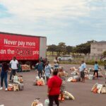 monthy food hamper distribution