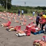 monthy food hamper distribution